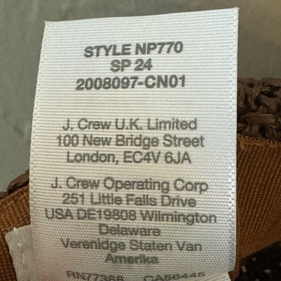 Madewell Lantern Straw Hat Brown Raffia Sun Packable Floppy Boho Size M/L - Picture 13 of 13